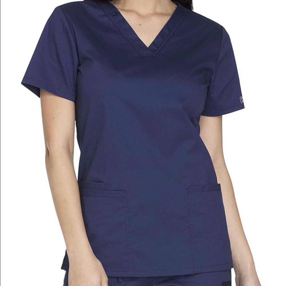 Navy Cherokee scrub top and jogger pants set
